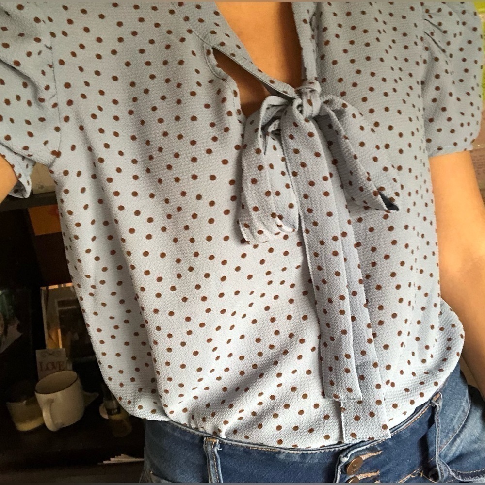 Blue Blouse; Olm; Small - Picture 4 of 10